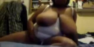Big Titty Black BBW Playing on Cam