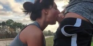 GF Giving amazing head sucks and swallows in outside