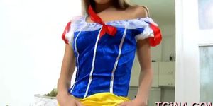Adorable russian  gina cums while riding