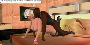 Hot 3D blonde gets fucked hard by an ebony stud