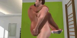 Hot 3D cartoon ebony babe gets licked and sticked