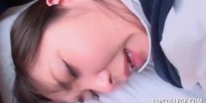 Innocent hot ass asian school doll cunt smashed in bed
