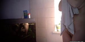Polish stepmother naked in the washroom