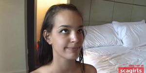 Look at her face after swallowing cum