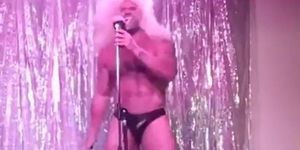 Hilarious gay stripper with huge cock