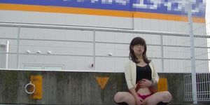 Japanese Crossdresser Outdoor Flashing