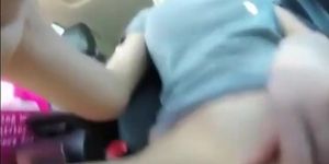 Milf squirts in a car