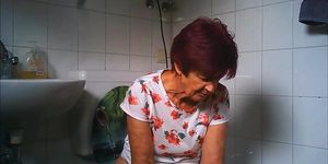 granny on toilet
