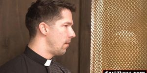 Sinful Priest Eddie Patrick fucks Altar Dex Devall boy in confession boot