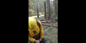 Wildfire Workers Outdoor Masturbation Solo