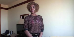 African amateur black model sucks and fucked on a fake casting