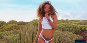 Hot black latina MILF Jossa Nova outdoor fun with Playboy