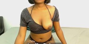 ebony babe shows her breast