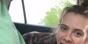 Teen Couple Public Car Blowjob