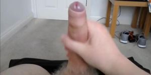 foreskin wank and cum