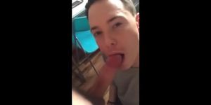 Cumming in the twinks mouth and he swallows it all