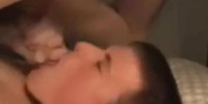 Self sucking twink cums on his face