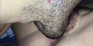 Licking a really hairy Vagina