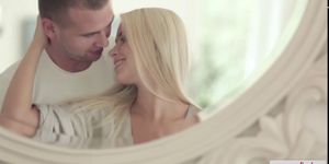 Petite blonde babe Lola Myluv gets fuck from behind in 