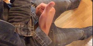Huge Cumshot - Masturbation in Only Jeans and Levi&#039