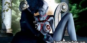 3D alien lesbian getting licked and fingered 