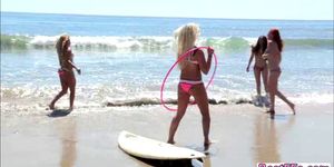Pretty Surfers gets to surf the life guards dick