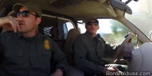 Latina brunette teen got pounded by the border police