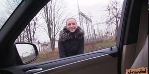 Nasty Teen Cristal hitchhike and gets pussy pounded in 