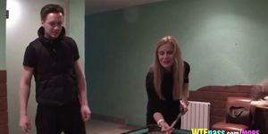 Threesome at billiards