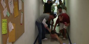 Straight college amateurs humiliated in frat