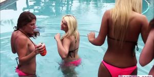 Sexy Bikini teens gets fucked hard by the pool