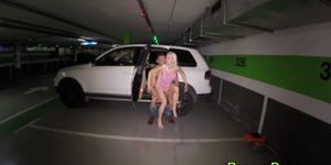 Amateur fucked in carpark