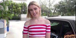 Teen Chloe Couture gets persuaded to have sex inside th