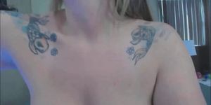 Busty Tattooed Amateur Pounds Pussy And Ass