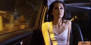 Stranded Renee Roulette fucks a helpful dude with a car