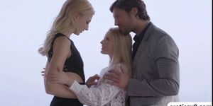 A hot outdoor threesome session with Scarlet Sage and A