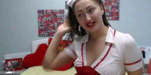 Russian juicy ass nurse camgirl posing on webcam