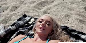 Gorgeous babe Molly Mae fucks a stranger in the beach