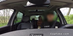 Beautiful ass redhead bangs fake cop in car