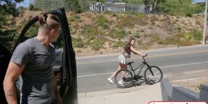 Bicycle troubles for teen leads to anal sex 