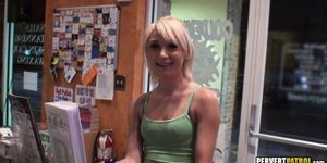 Perving on Little Blonde Teen