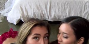 Two Hot Webcam Slut Sharing A Cock