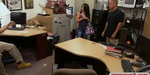 Pretty latina rammed by nasty pawn dude at the pawnshop
