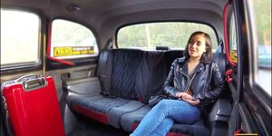 Hot teen Yasmeena visits Prague to fuck taxi driver
