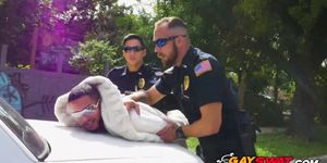 Policemen arrest and fuck cock hungry male prostitute (No Mercy)