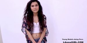 Teen fucked during photoshoot audition