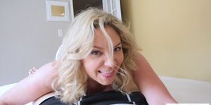 Waking up busty blonde stepmother with my alarm cock (Kiki Daire)