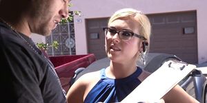 Blonde estate agent gagged and anal banged (Summer Day, Xander Corvus)