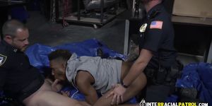 Policemen fucking mercilessly this young black guy in d