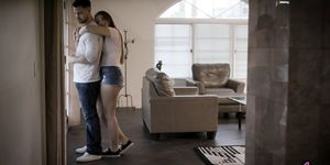 Vulnerable stepsister roughly fucked by her stepbrother